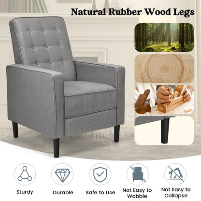 Giantex Accent Armchair, 3-Position Adjustable Sofa Chair Leisure Seat with Extendable Footrest