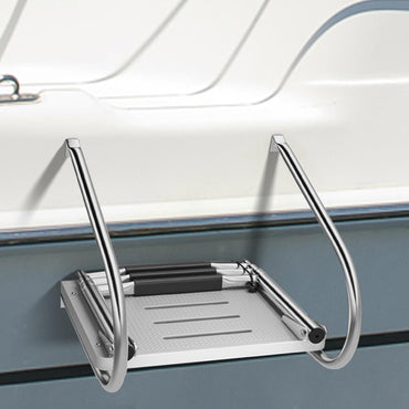3-Step Telescoping Boat Ladder with Platform & Handrails