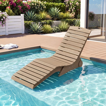 Ergonomic S Shape, up to 14.5-22cm of Water, Anti-Floating Outdoor Sunbed Tanning Seat