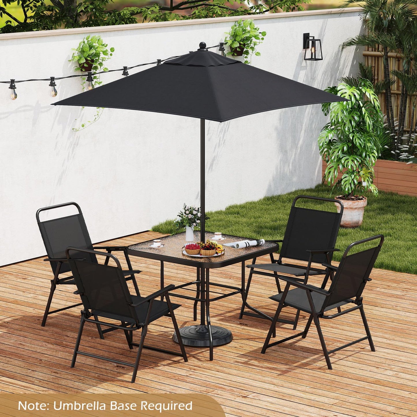 Outdoor Dining Furniture with 4 Chairs