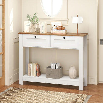 Console Table with 2 Drawers 106 CM Long Entryway Table