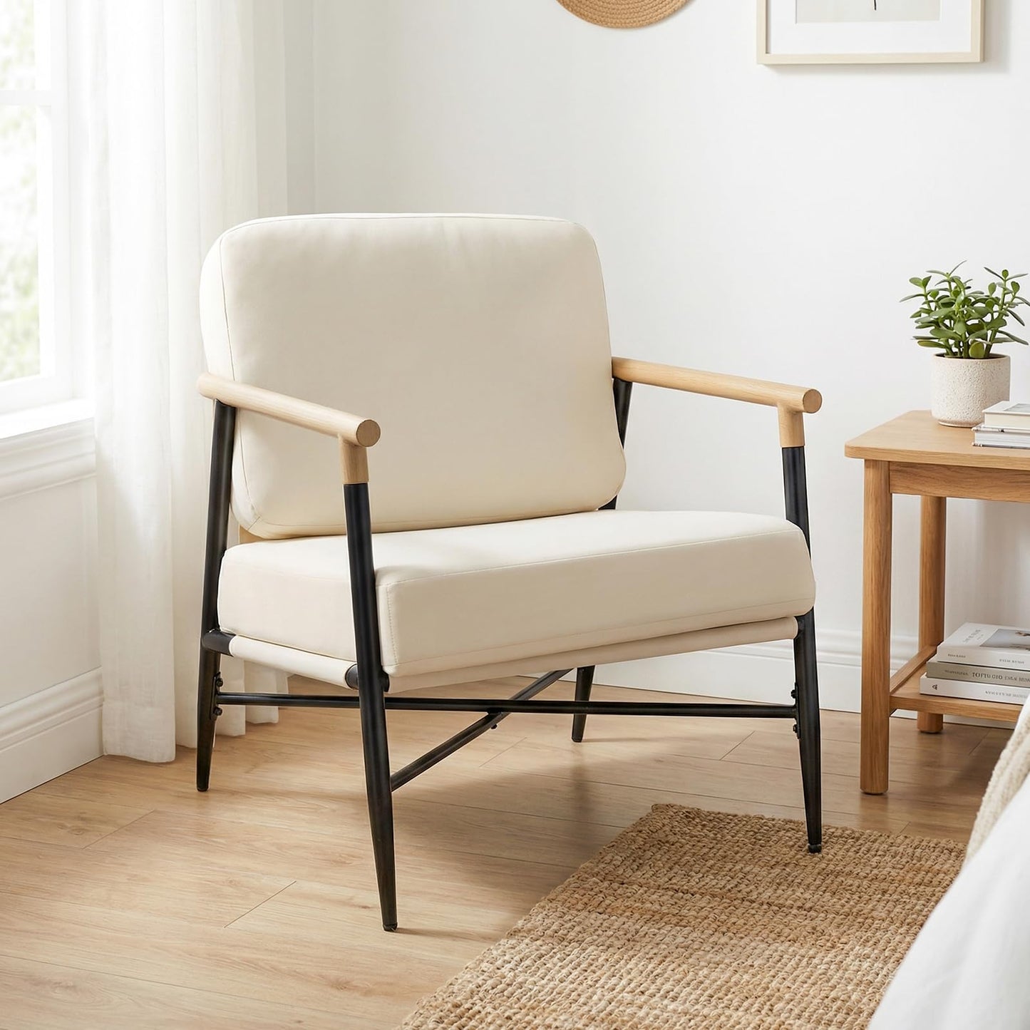 Modern Lounge Chair with Removable Zippered Cushions