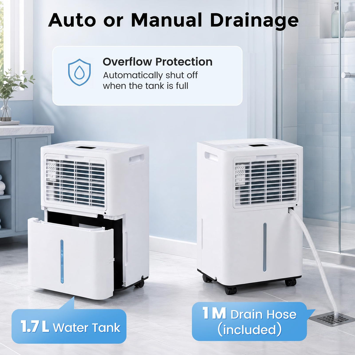 10L/Day Dehumidifier and Electric Dehumidifier with 3 Modes