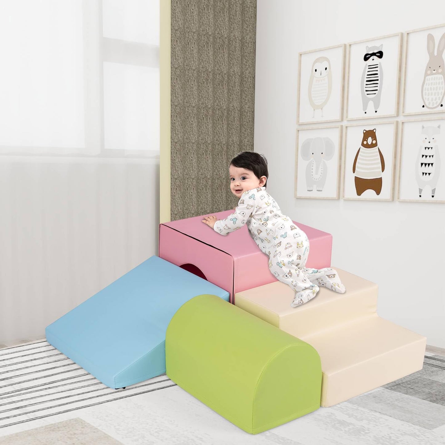 Climb and Crawl Foam Block Play Set for Infant Baby and Toddlers