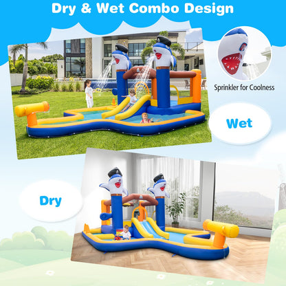 7-In-1 Water Slide Park with Splash Pool