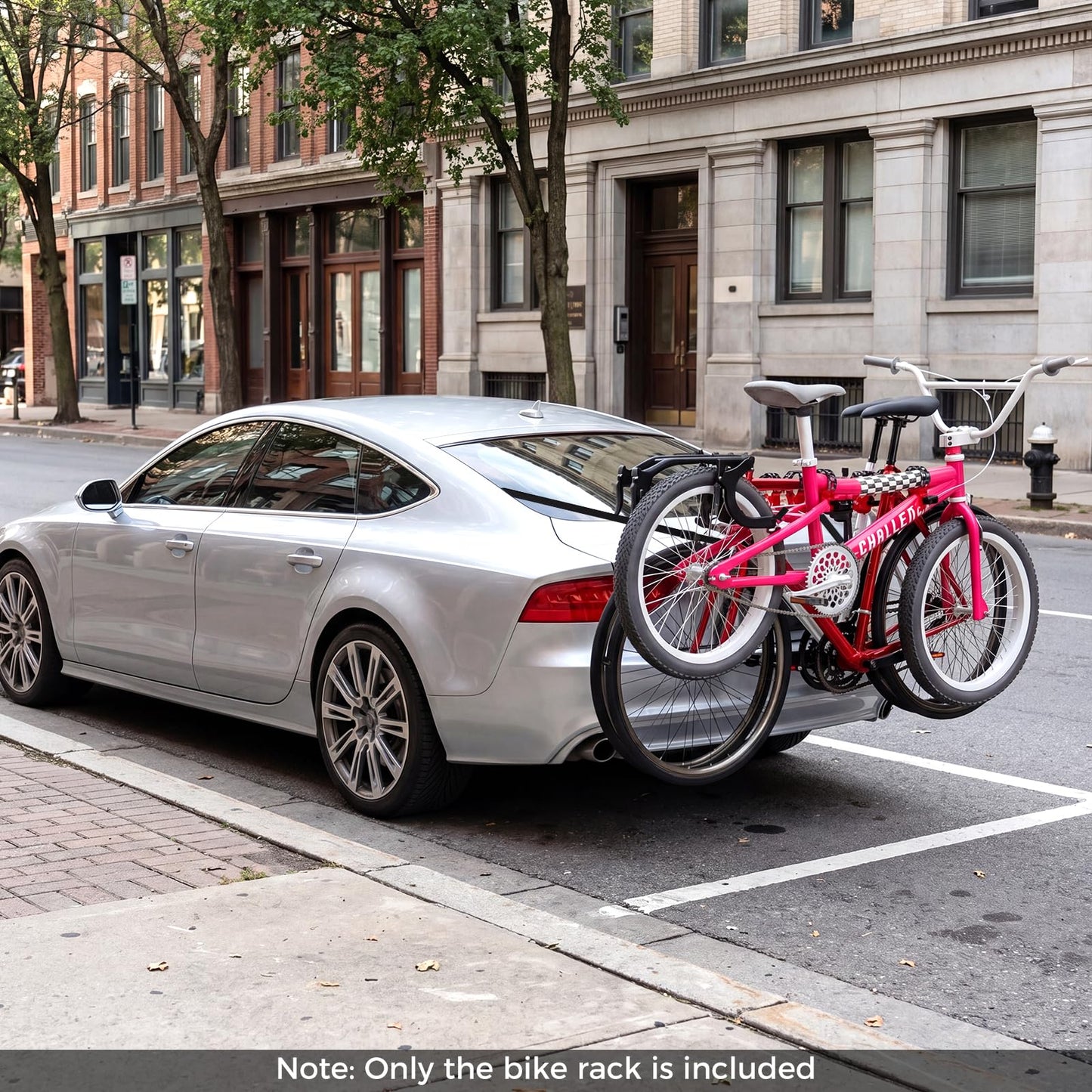 3-Bike Trunk Mount Bike Rack with Anti-Sway and Soft Padding