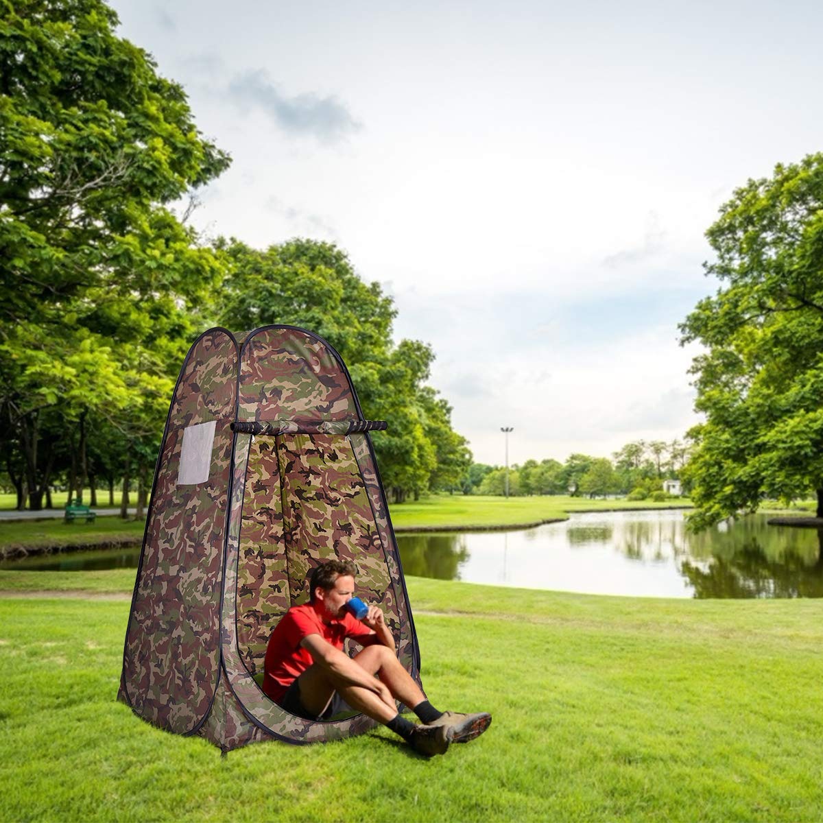 Outdoor Pop up Tent with Mesh Window Storage Bag