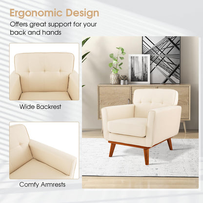 Modern Accent Armchair with Removable Padded Seat Cushion
