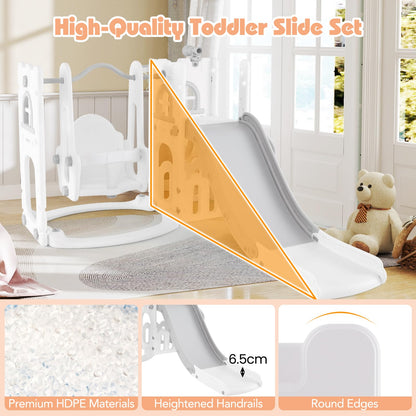 7-in-1 Toddle Slide Set with Swing Seat and Basketball Hoop and Ladder