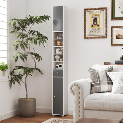 180CM Tall Freestanding Bathroom Cabinet with 2 Doors and 1 Drawer