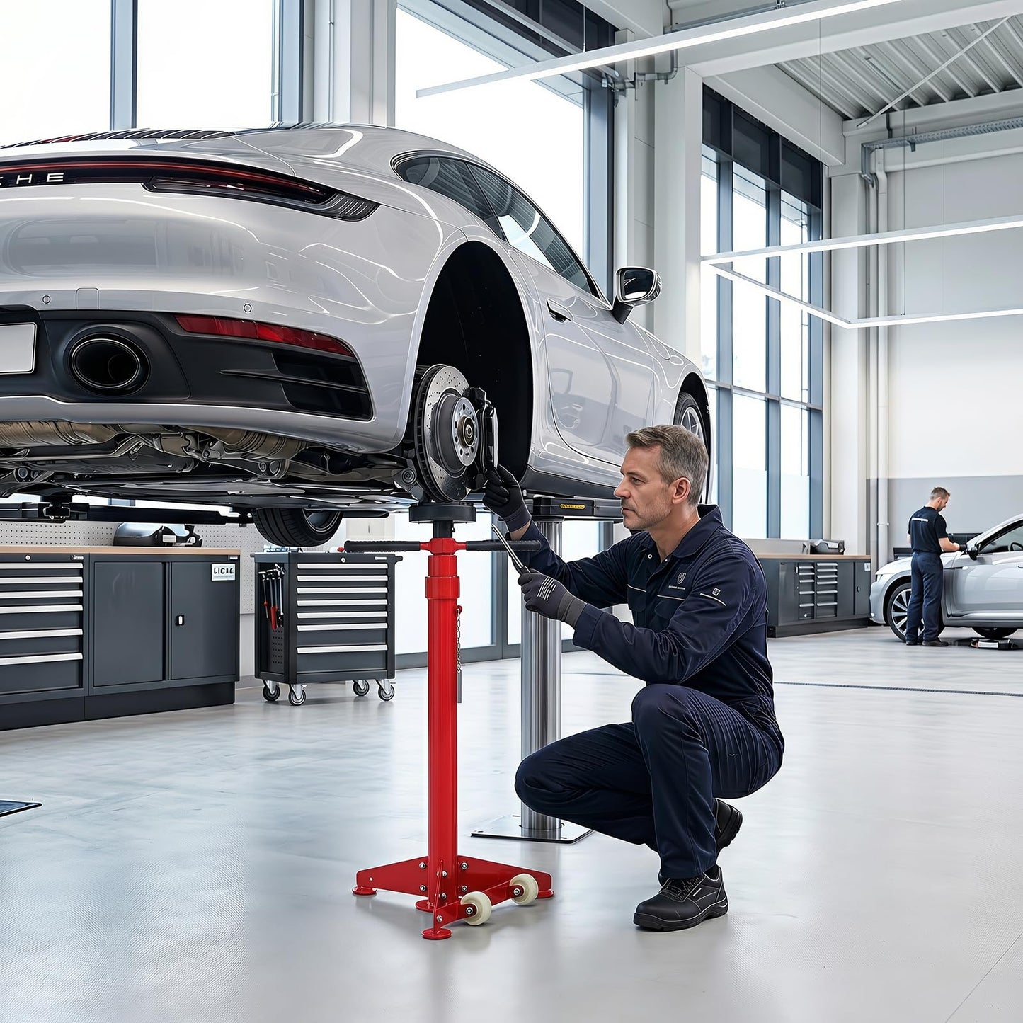 0.75 Ton Under Hoist Stand with Dual Height Adjustment