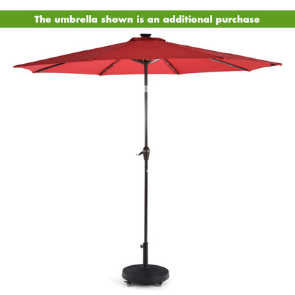 24kg Heavy Duty Resin Parasol Base with Wheels