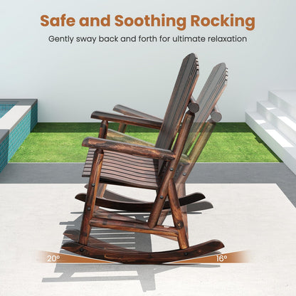 2 Person Adirondack Rocking Chair for Garden