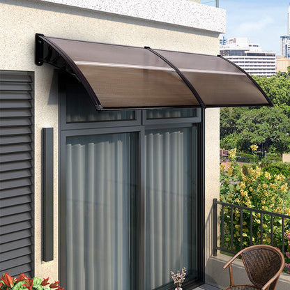 100 x 100cm Polycarbonate Door Awning Canopy