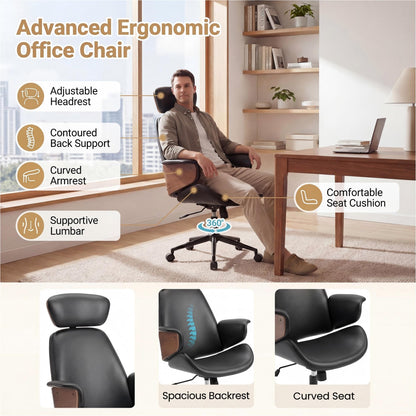 Ergonomic Office Chair, Mid Century Modern Home Desk Chair