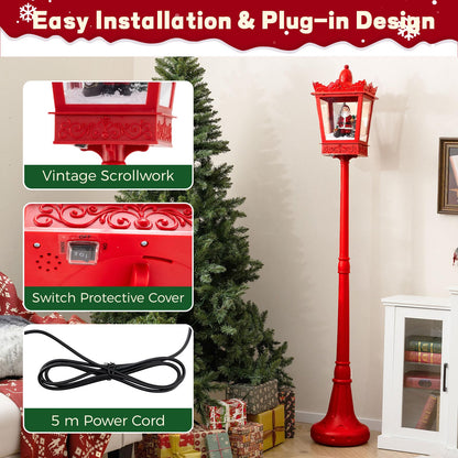 Christmas Street Lamp, Musical Festive Lamp Post with LED Lights