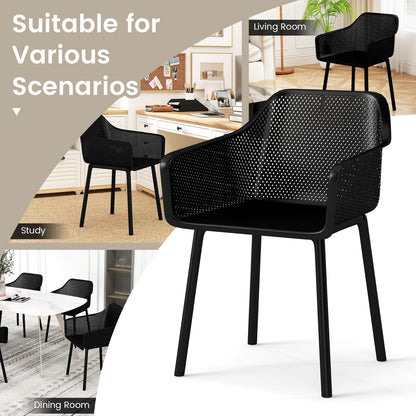 Dining Chairs Set of 2, Modern Kitchen Chairs with Breathable Mesh Backrest