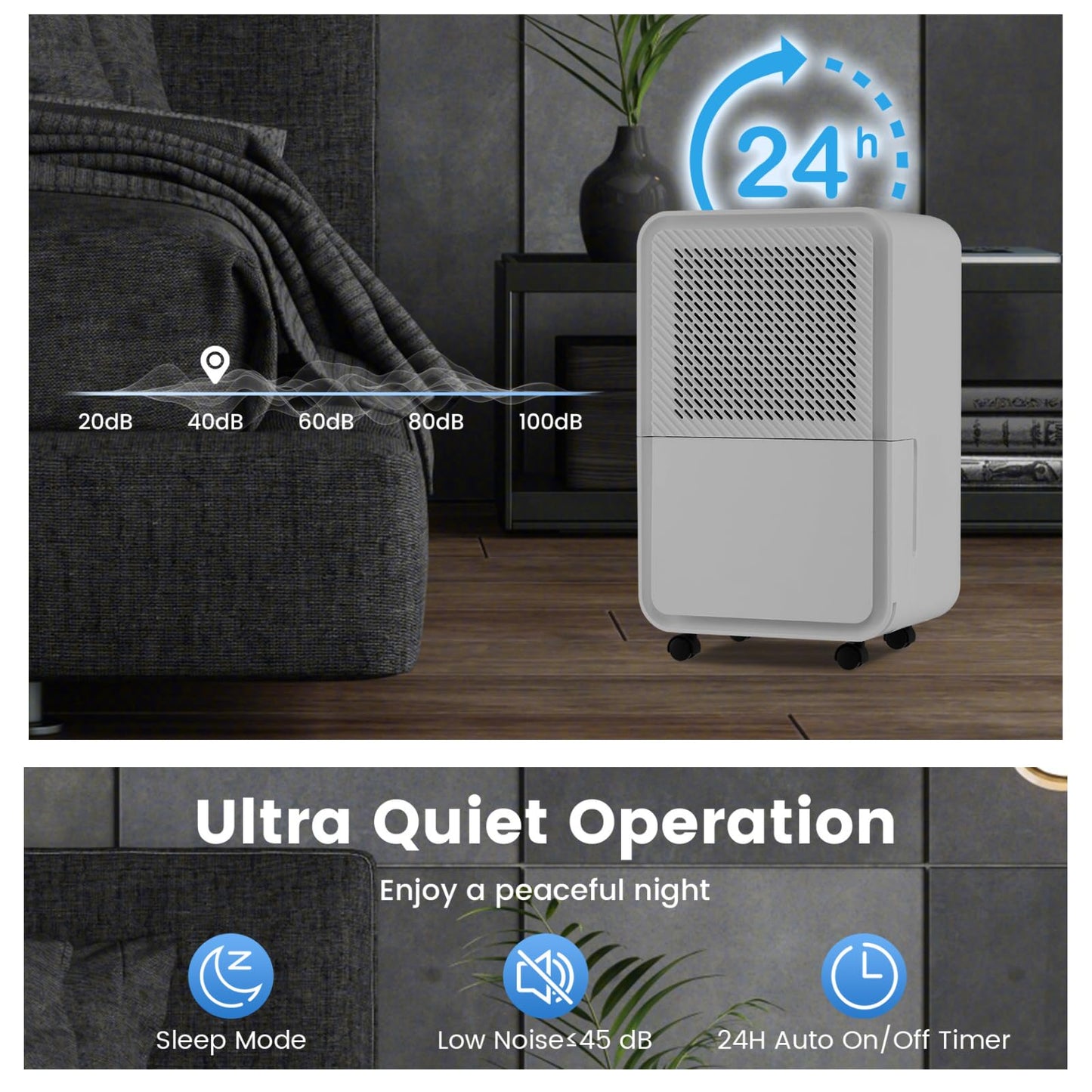 15 L Dehumidifier for Home with 4 Modes and 24H Timer