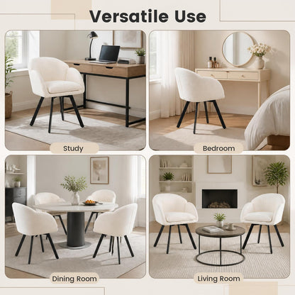 360° Swivel Accent Chair, Upholstered Chenille Armchair