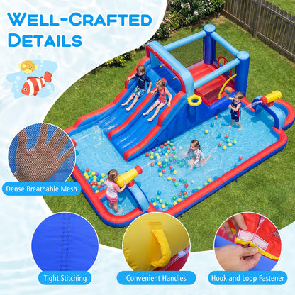 5 in 1 Mega Kids Bouncy Castle with Dual Slides