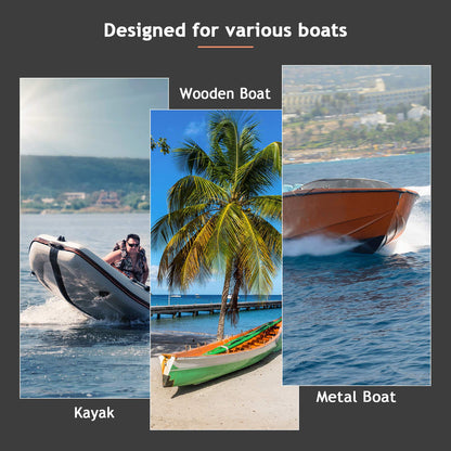 24V 86LBS Transom Mounted Outboard Motor with Telescopic Handle & LED Battery Indicator
