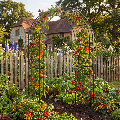 Metal Garden Arch, Large Archway Trellis Pergola Arbour for Rose Vines Climbing Plant, Patio Arbor Decoration Stand