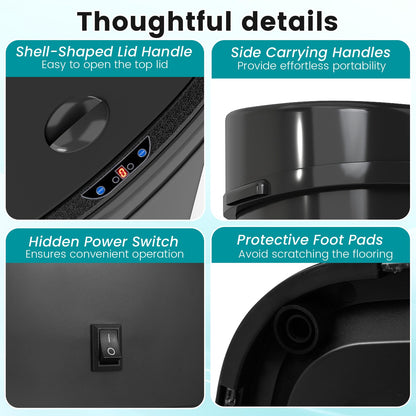 58L/68L Automatic Kitchen Bin, Dual-Zone Touchless Infrared Motion Sensor Waste Bin