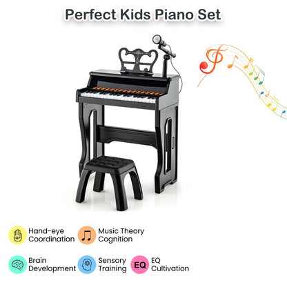 37-Key Electronic Piano Keyboard with Adjustable Microphone