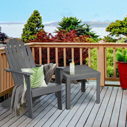 Acacia Wood Adirondack Lounger Chair with Slatted Seating, Ergonomic Design