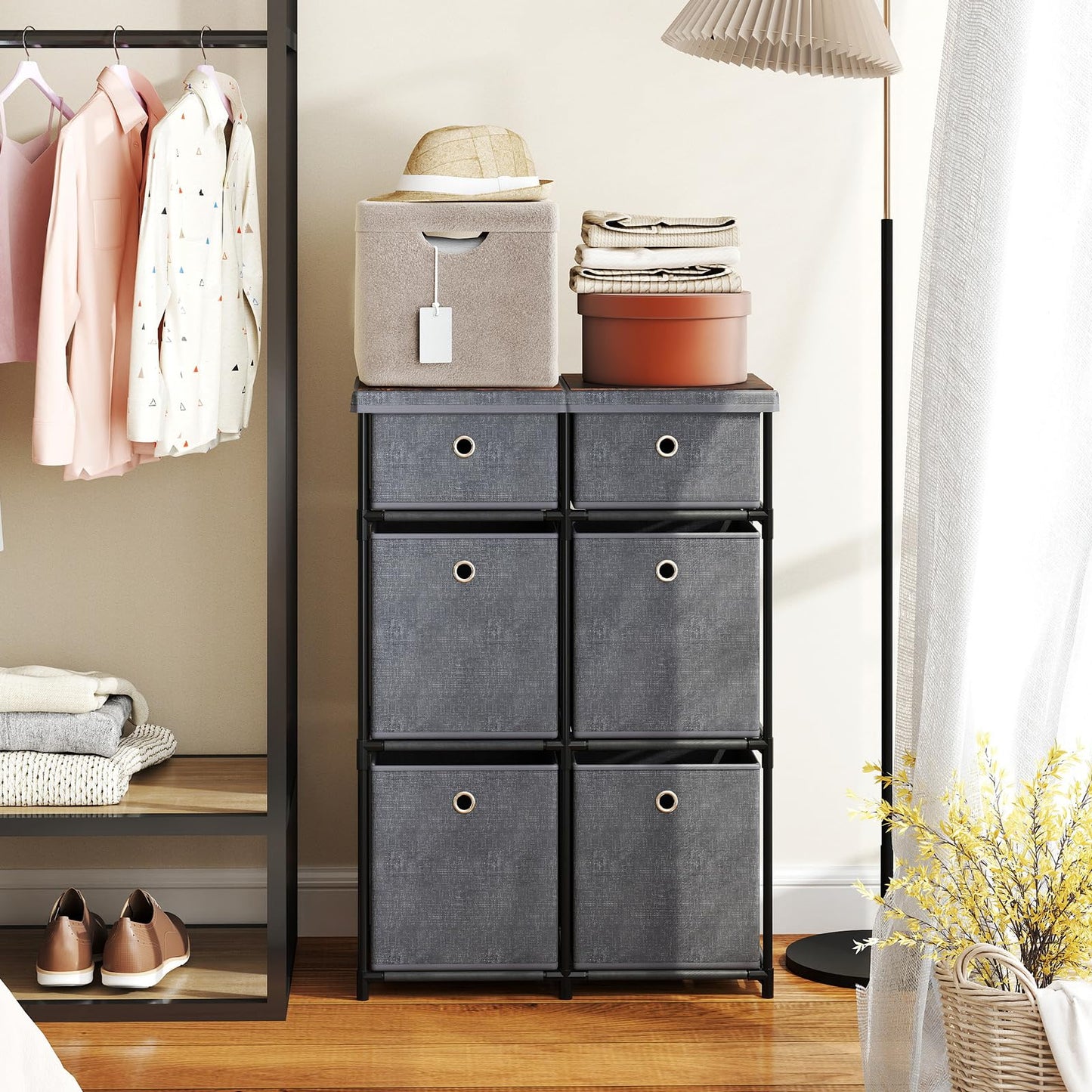 Chest of 6/9 Drawers Home Metal Frame Storage Organizer Unit