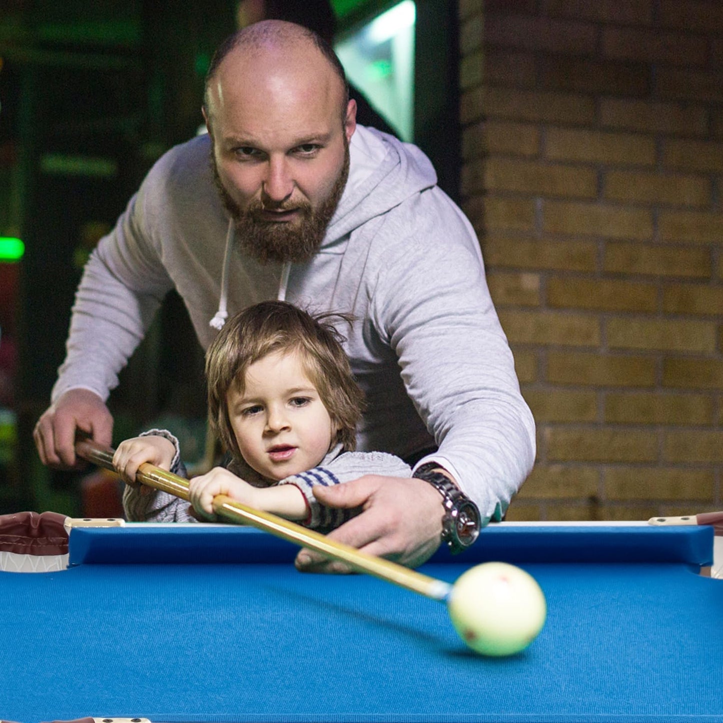 4FT Folding Game Pool Table with 16 Balls and 2 Cues