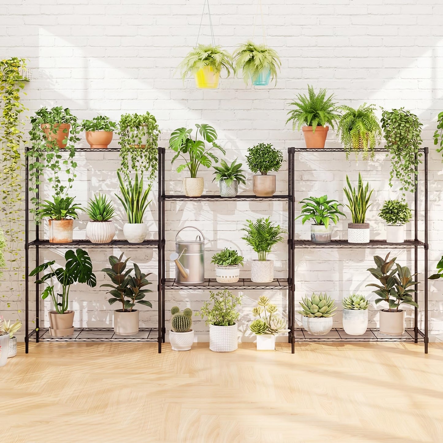 4/5-Tier Wire Shelving Unit Adjustable Metal Storage Shelves