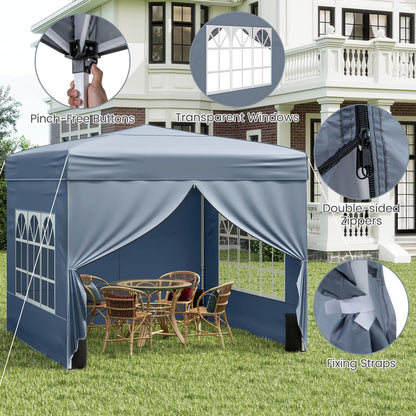 Pop up Gazebo, Outdoor Canopy Tent with 4 Removable Sidewall