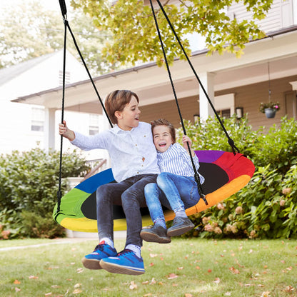 Hanging Tree Swing Seat with Length Adjustable Ropes