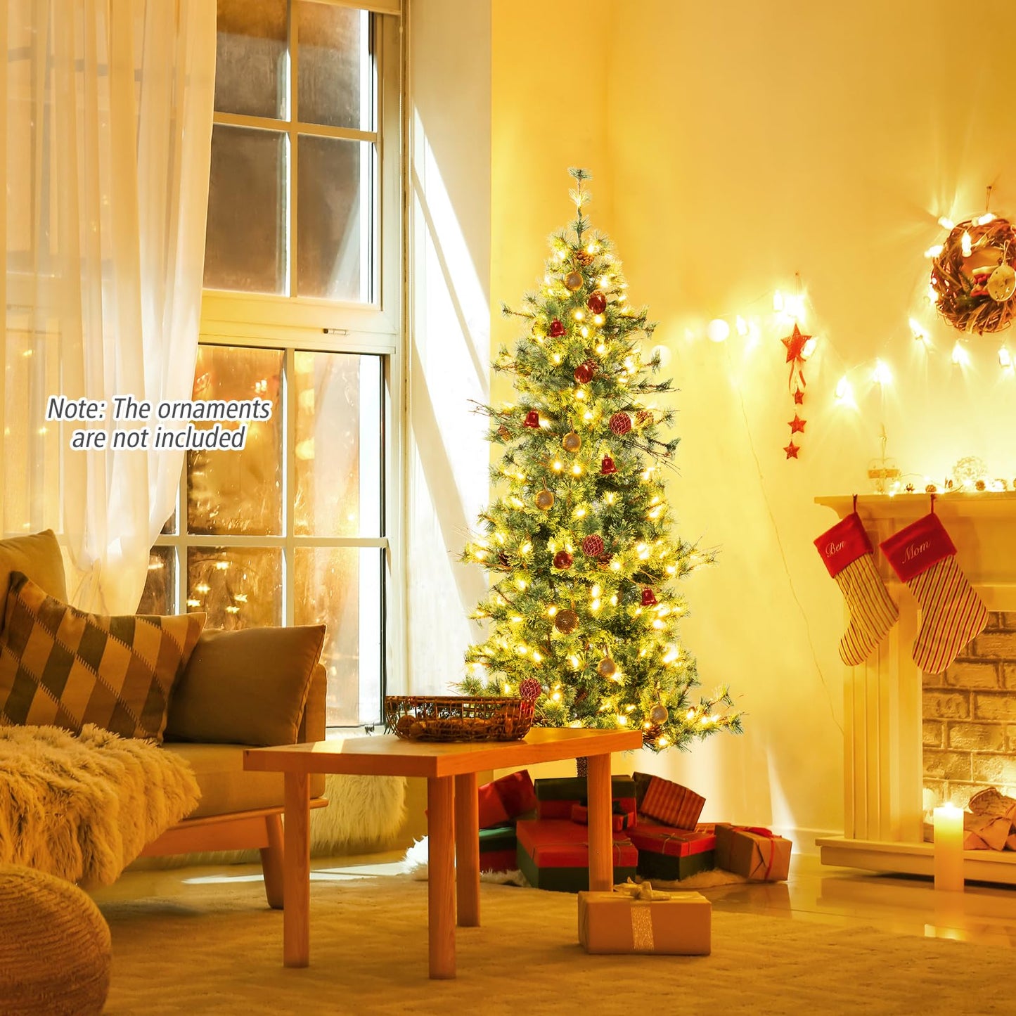 Artificial Christmas Tree with Branch Tips and Needles