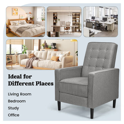 Giantex Accent Armchair, 3-Position Adjustable Sofa Chair Leisure Seat with Extendable Footrest