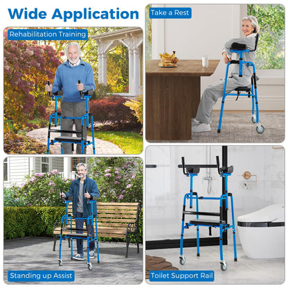Versatile Rolling Walker with Padded Seat and 2 Premium Wheels