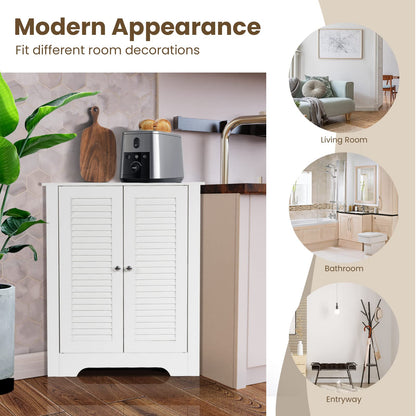 Triangle Bathroom Cabinet, Corner Bathroom Storage Unit Floor Cupboard