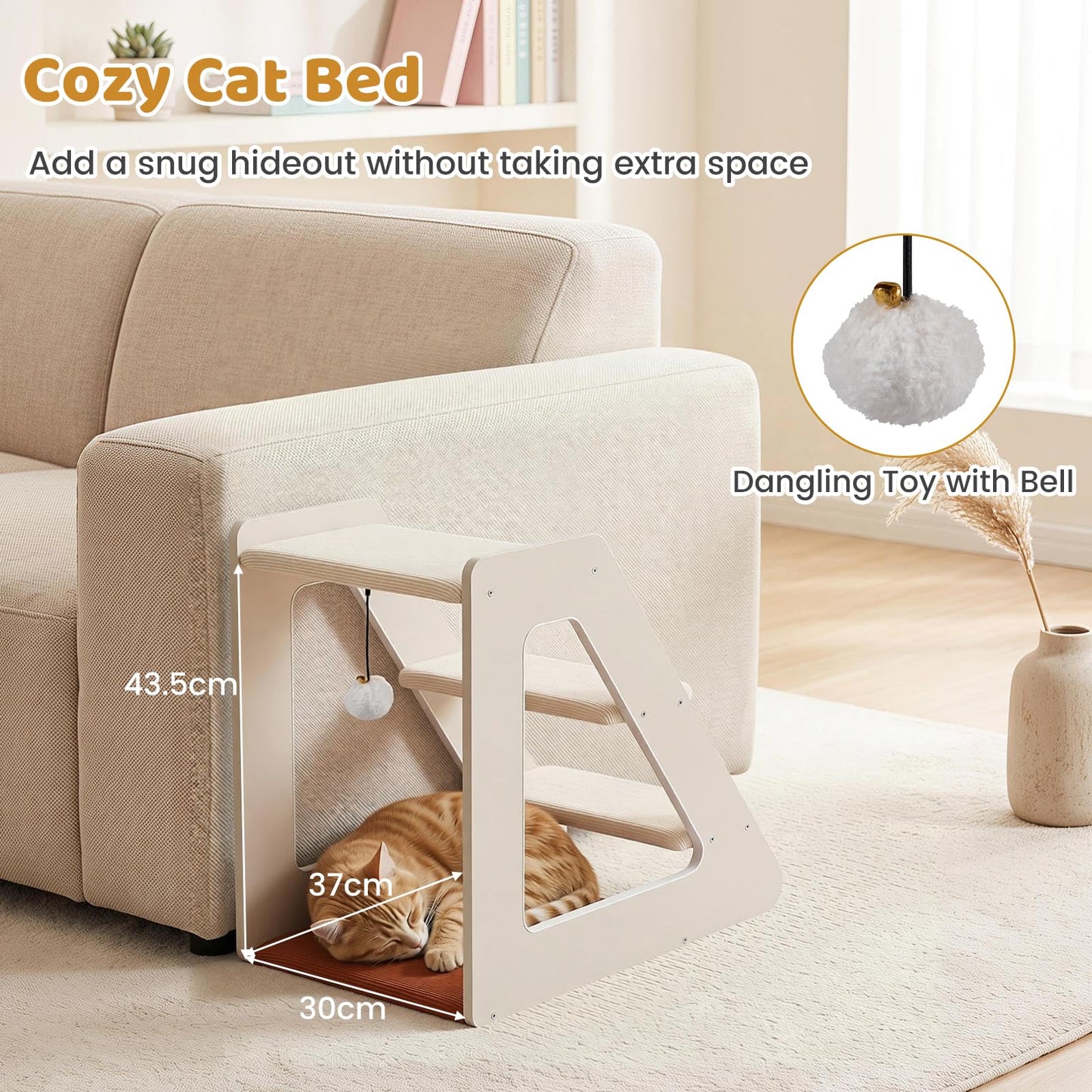 3-Tier Pet Stair Cat Steps Dog Climber Ladder
