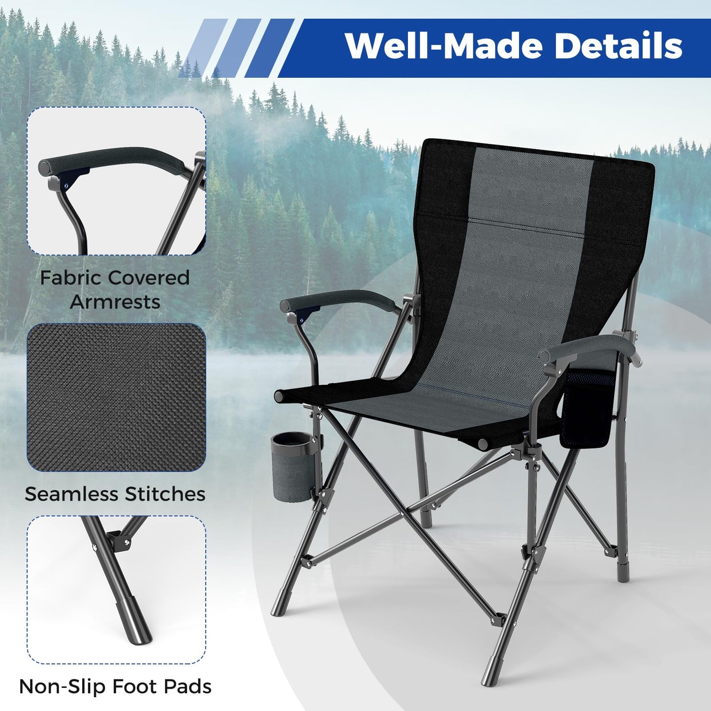 Lightweight Director Chair with Cup Holder (63 x 59 x 90 cm)