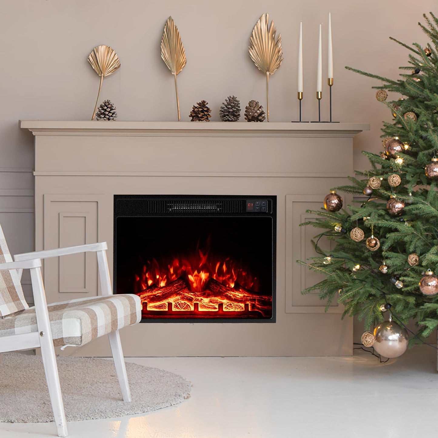 23” Electric Fireplace 750W/1500W Fireplace Insert