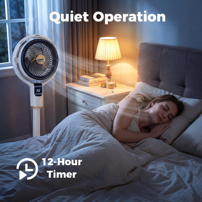 Misting Pedestal Fan with 90° Auto Oscillation and 8 Speeds