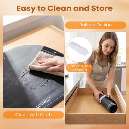 Electric Food Warming Mat, Roll-Up Buffet Warmer 7 Heat