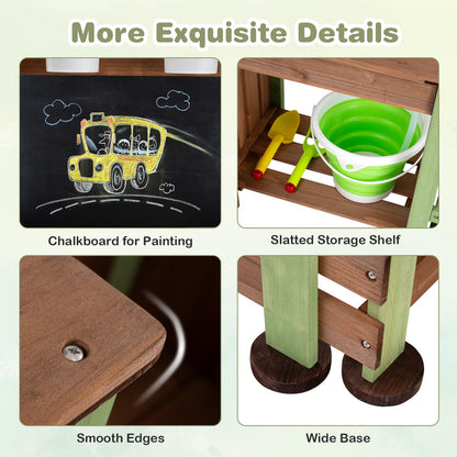 Outdoor Mud Farm Playset for Kids Age 3+