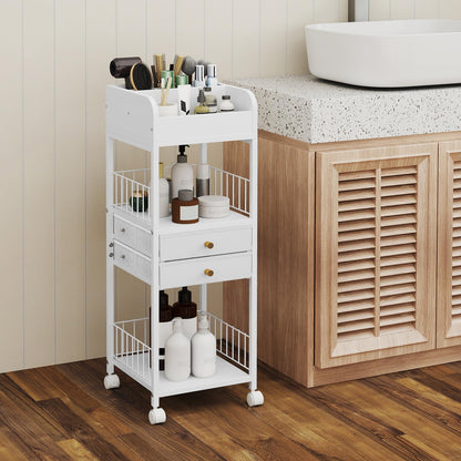 Floor Skincare Organizer Cosmetics Storage Cart with Drawers