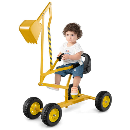 Children Construction Excavator with 2-Handed Controls