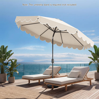 3M Garden Parasol, 8 Ribs Heavy-Duty Sun Shade Canopy