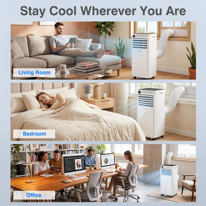 7000/9000 BTU Portable Air Conditioner 3 in 1 Cooling Unit with Fan and Dehumidifier