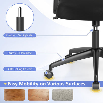Mesh Office Chair Ergonomic Height Adjustable Swivel Task Computer Desk Chair