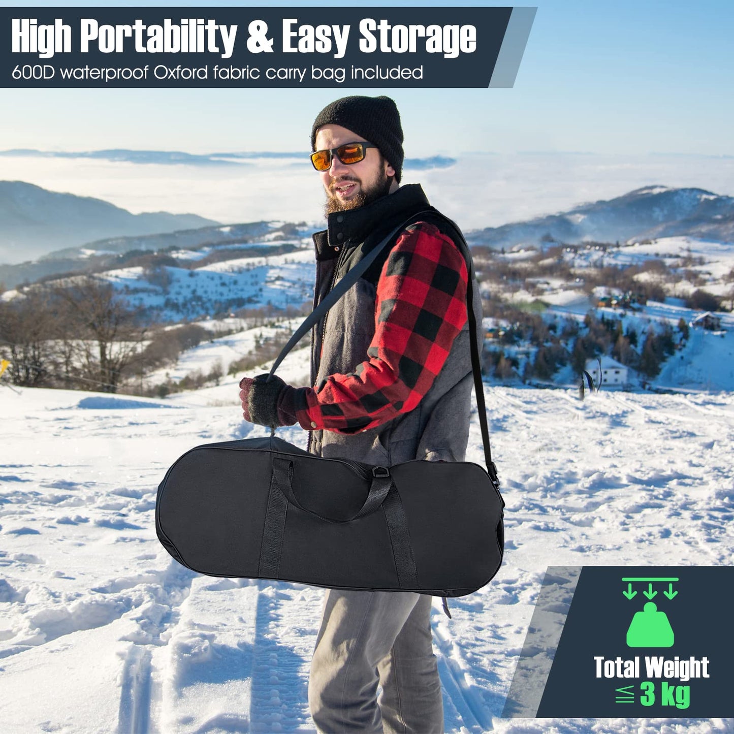 Snow Shoes for Men Women Youth Kids, 30 Inches Aluminum Terrain Snowshoes